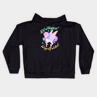 100 Magical Days Of School Unicorn Kids Hoodie